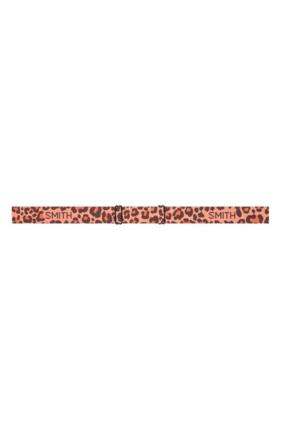 Shop Smith Grom 145mm Chromapop™ Snow Goggles In Coral Cheetah Print