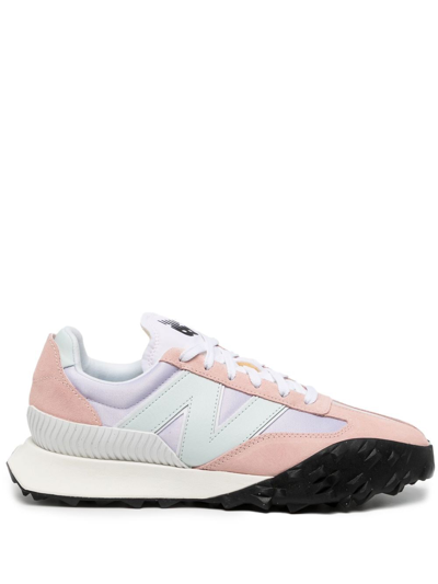 Shop New Balance Panelled Lace-up Trainers In Pink