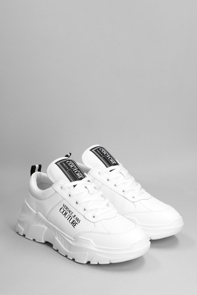 Shop Versace Jeans Couture Sneakers In White Leather