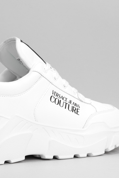 Shop Versace Jeans Couture Sneakers In White Leather