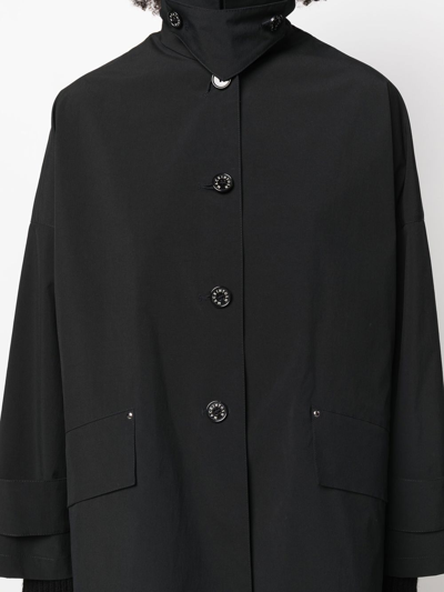 Shop Mackintosh Humbie Button-up Coat In Schwarz