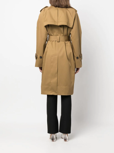 Shop Khaite Double-breasted Trenchcoat In Neutrals