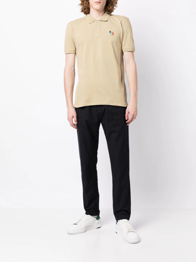 Shop Ps By Paul Smith Logo-embroidered Polo Shirt In Green