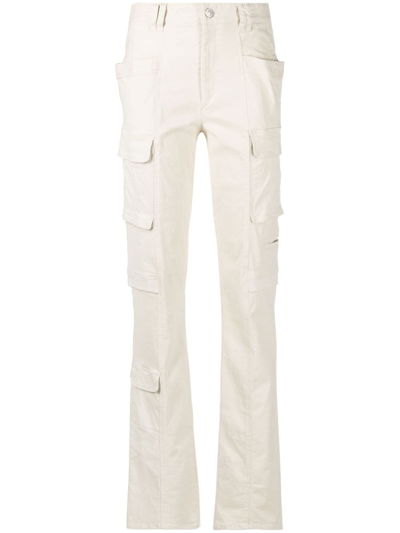 Isabel Marant Slim-cut Cargo Trousers In Nude