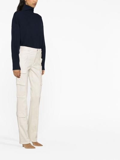 Isabel Marant Slim-cut Cargo Trousers In Nude