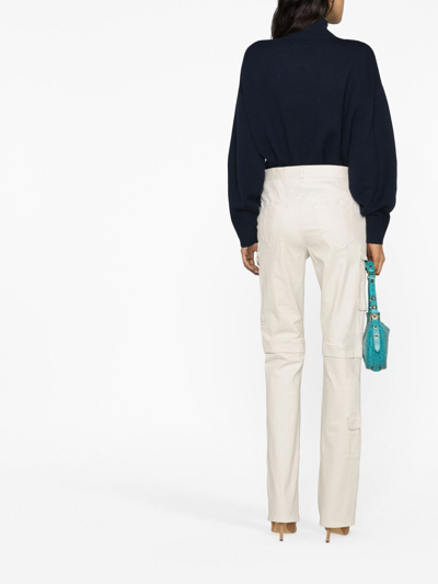 Isabel Marant Slim-cut Cargo Trousers In Nude