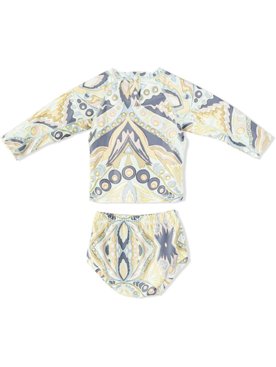 Cult Gaia Berry Graphic-print Swim Set In White