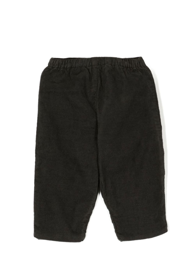 Shop Bonpoint Corduroy Straight-leg Trousers In Black