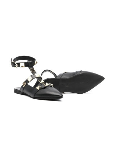 Shop Florens Leather Studded Sandals In 12v Black