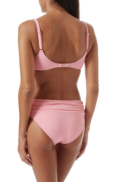 Shop Melissa Odabash Bel Air Bikini Bottoms In Blush Ribbed