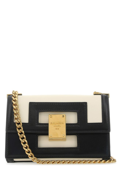 Shop Balmain Small 1945 Heritage Bag In White