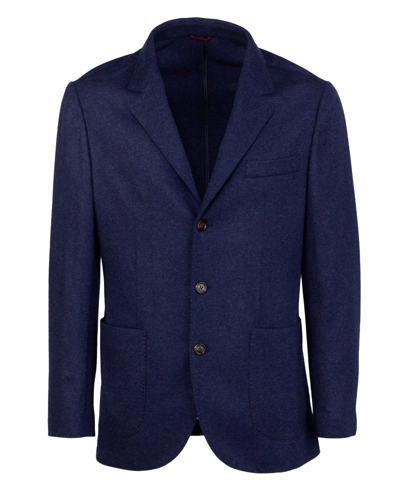 Shop Brunello Cucinelli Single Breasted Tailored Blazer In Blue