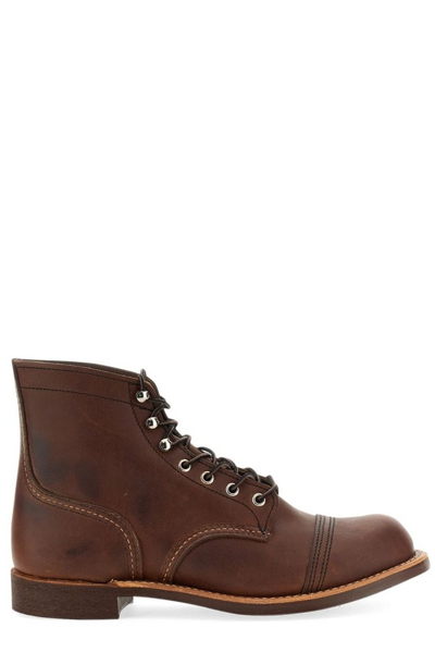 Shop Red Wing Shoes Iron Ranger Boots In Brown