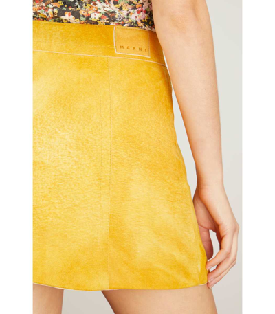 Shop Marni Mini Skirt In Sun Orange In Yellow