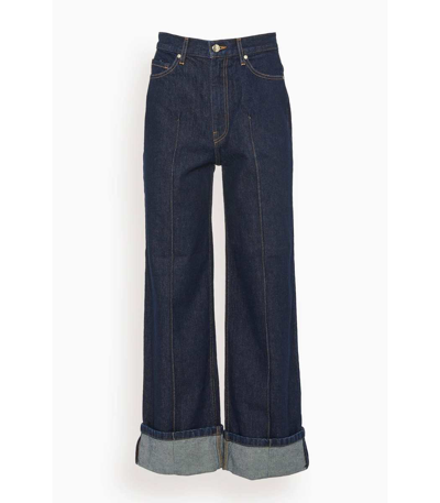 Shop Ulla Johnson The Genevieve Jean In Tigris Rigid Wash In Blue