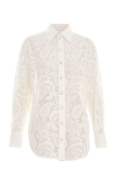 Shop Zimmermann Women's Wonderland Lace Shirt In White