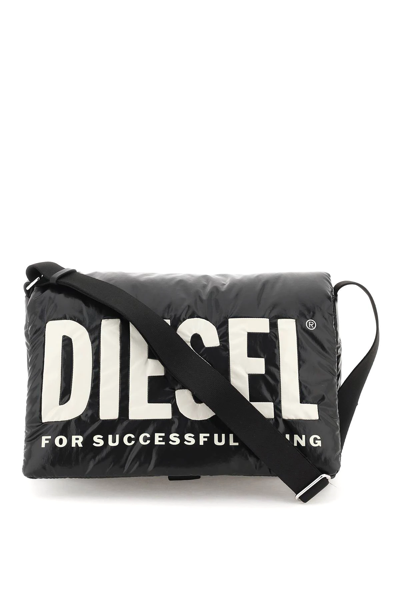 Diesel Puff Dsl Messenger Bag In Black,white | ModeSens