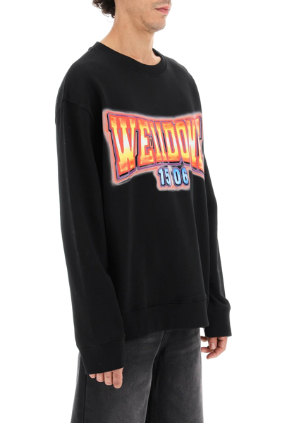 Shop We11 Done Hollywood Logo Sweatshirt In Black
