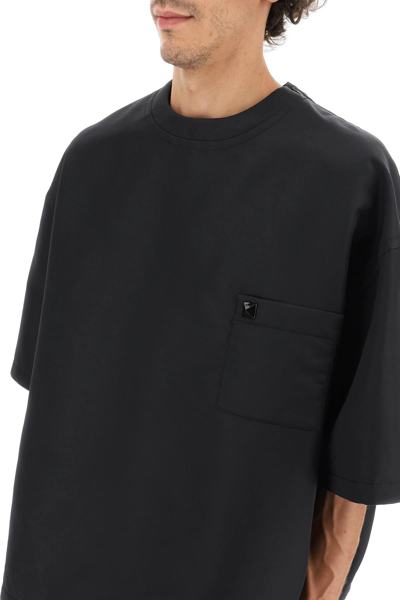 Shop Valentino Nylon T-shirt With Stud In Black