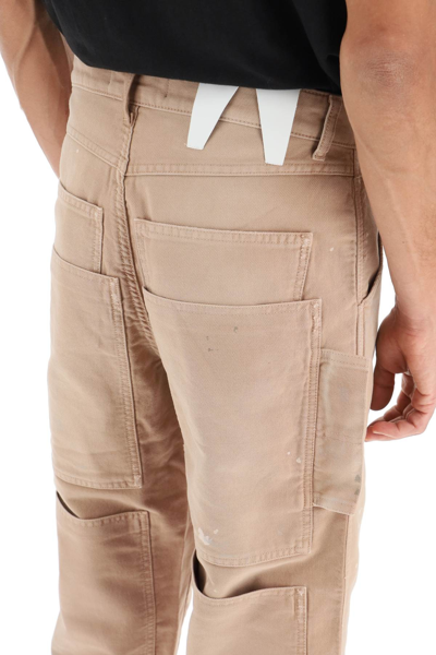 Shop Darkpark 'indron' Cotton Pants In Beige
