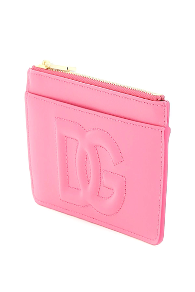 Shop Dolce & Gabbana Logoed Card Holder In Pink