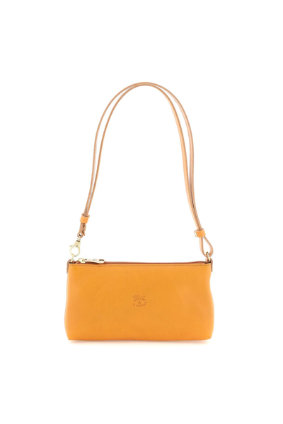 Shop Il Bisonte 'lucia' Leather Shoulder Bag In Orange