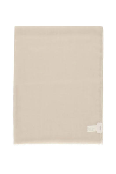 Shop Agnona Nuvola Cashmere Scarf In Beige