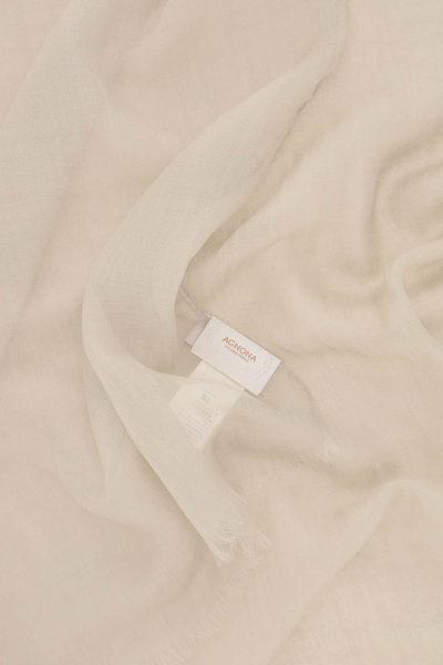 Shop Agnona Nuvola Cashmere Scarf In Beige