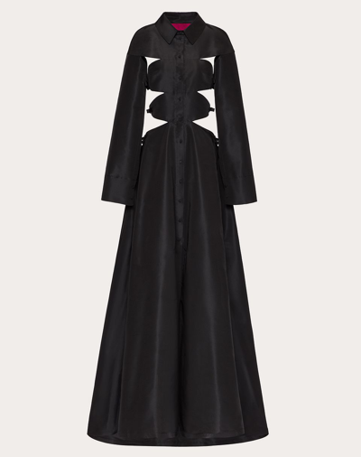 Shop Valentino Faille Evening Dress With Bow Details In Black