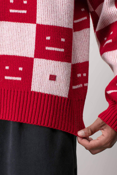 Shop Acne Studios The Face Series Crewneck Wool Sweater
