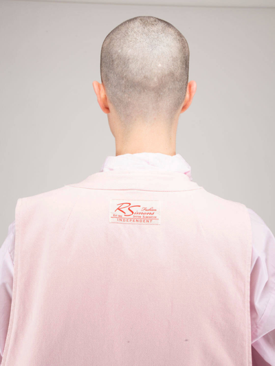 Raf Simons Denim Oversized Gilet With Covered Buttons