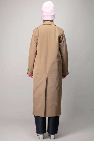 Shop Ganni Heavy Twill Double Breasted Coat