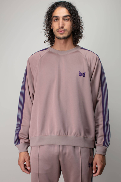 Track Crew Neck Shirt - Poly Smooth In Mauve
