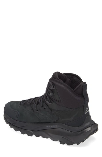 Shop Hoka Kaha 2 Gtx Waterproof Hiking Boot In Black / Black