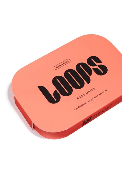 Shop Loops Weekly Reset 5-pack Eye Masks In Red