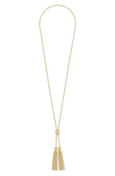 Kendra Scott Presleigh Double Tassel Pendant Necklace, 30 In Gold