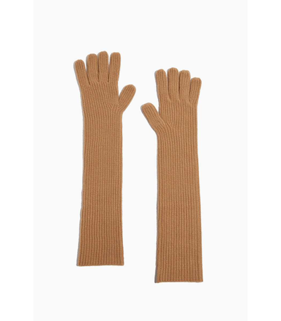 Shop Loulou Studio Milos Cashmere Mittens In Camel In Brown