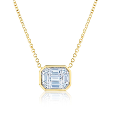 Shop Kwiat Sunburst Pendant With Diamonds In Yellow Gold
