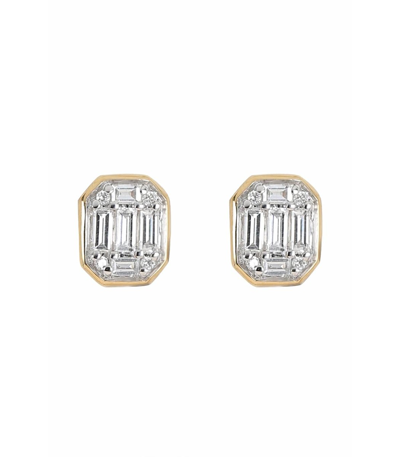 Shop Kwiat Sunburst Diamond Earrings In Yellow Gold