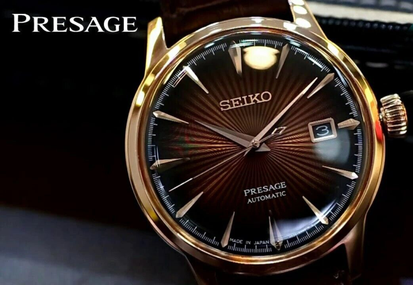 seiko presage automatic brown gradient cocktail time manhattan