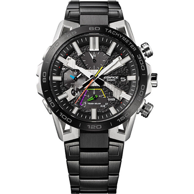 Pre-owned Casio Edifice Sospensione Eqb-2000ydc-1ajf Bluetooth Chrono Solar Men Watch