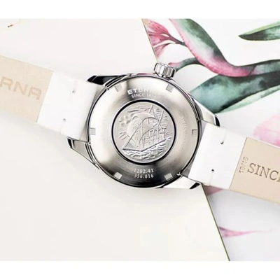 Pre-owned Eterna 1282.41.66.1419 Women's Kontiki White Quartz Watch