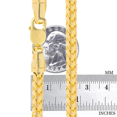 Pre-owned Nuragold 14k Yellow Gold Solid 6mm Mens Thick Franco Diamond Cut Necklace Chain 28"
