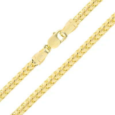 Pre-owned Nuragold 14k Yellow Gold Solid 6mm Mens Thick Franco Diamond Cut Necklace Chain 28"