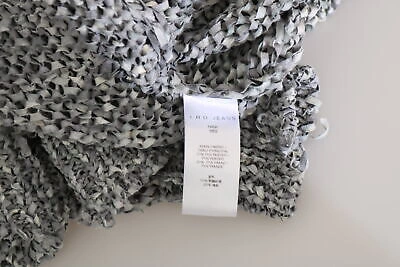Pre-owned Iro Jeans Sweater Gray Polyester Knitted Plunging Long Sleeve It42/ Us8 / M $420