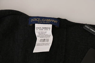 Pre-owned Dolce & Gabbana Scarf Wool Gray Dgloveslondon Wrap Shawl 180cm X 27cm Rrp $800