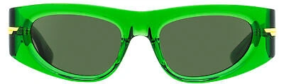 Pre-owned Bottega Veneta Cat Eye Sunglasses Bv1144s 004 Green 51mm 1112