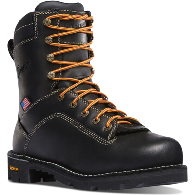 Pre-owned Danner ® Quarry Usa 8" Alloy Toe Waterproof Work Boots 17311 - All Sizes - In Black