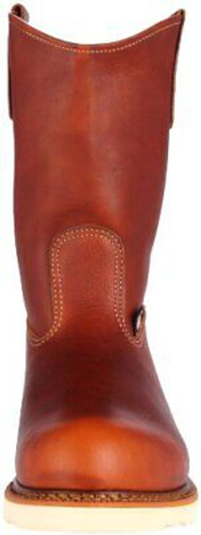 Pre-owned Thorogood American Heritage 11″ Tobacco Pull-on Wellington Maxwear Wedge™ In Brown