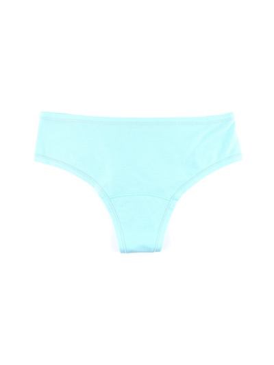 Shop Hanky Panky Playstretch Natural Rise Thong In Blue